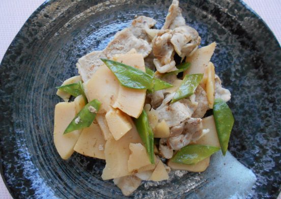 たけのこと豚肉の土佐煮